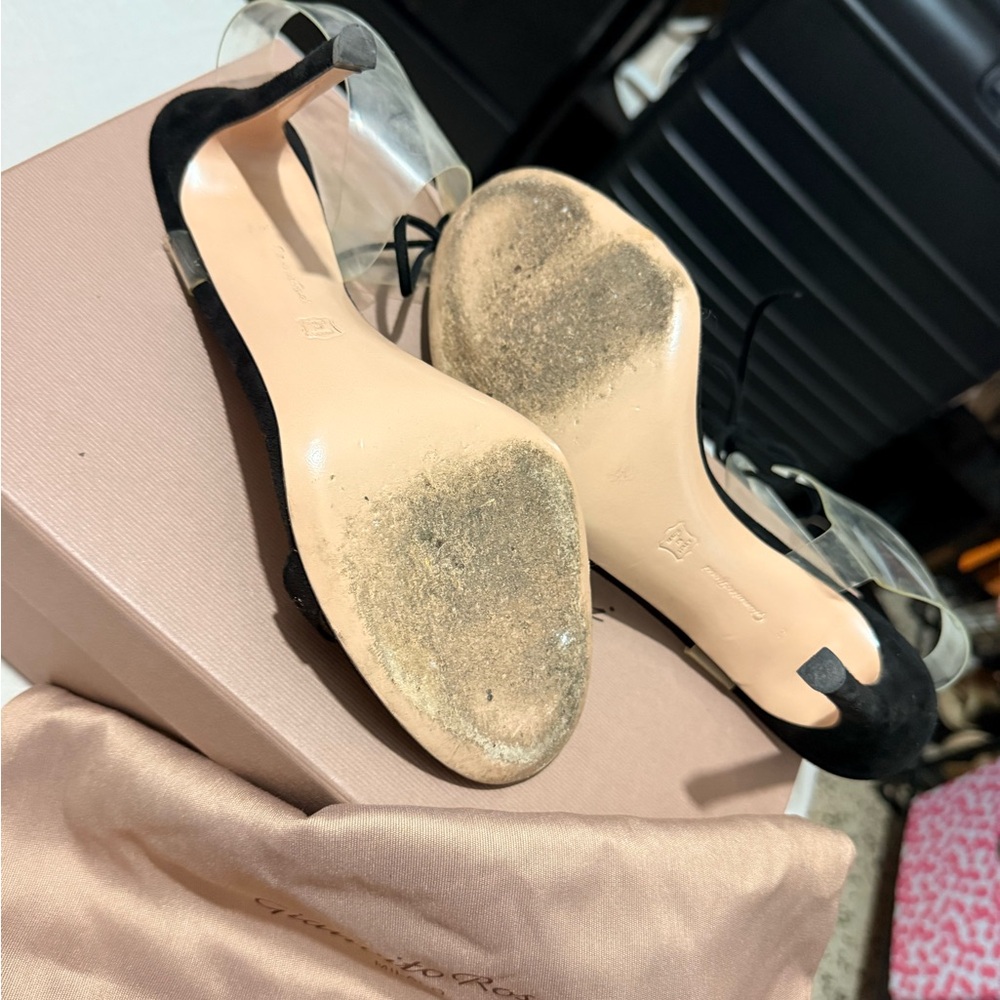 Gianvito Rossi Estelle suede and TPU sandals - Picture 7 of 9